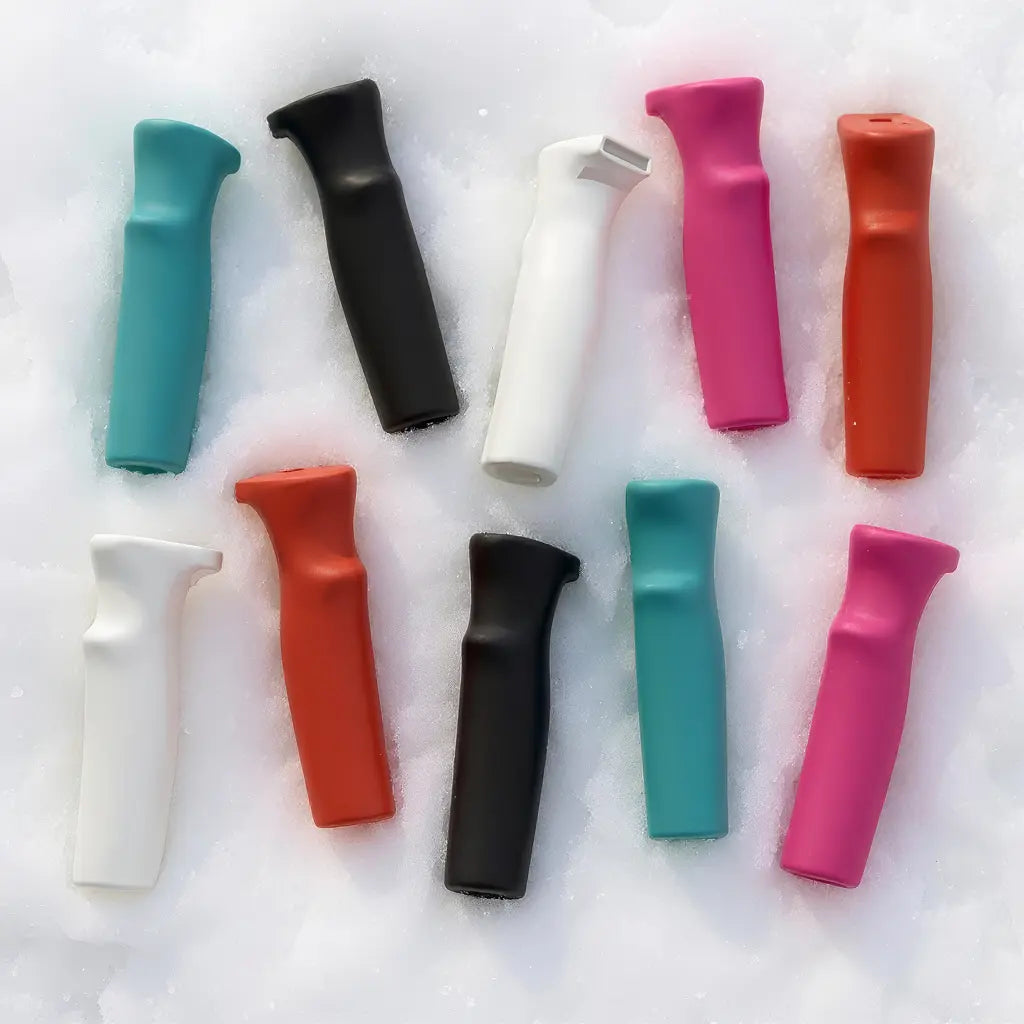 Übersicht aller GUZZLY wechselbaren Griffe in Schnee