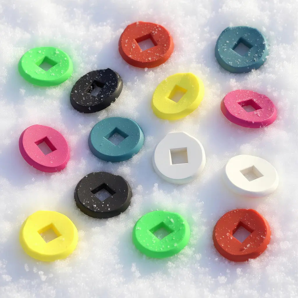 Übersicht von GUZZLY wechselbare Pistentellern in Schnee