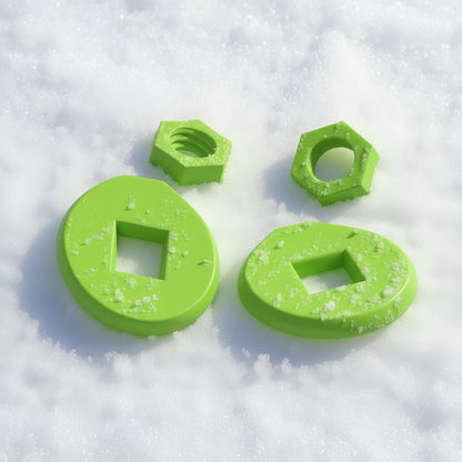 GUZZLY wechselbare Pistenteller in Neongrün